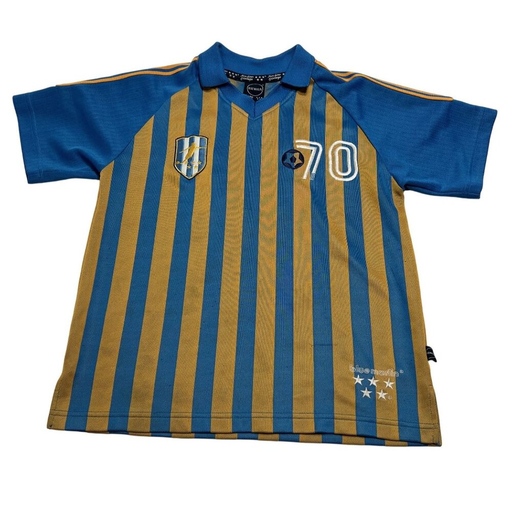 Blue Marlin Vintage Brasil Jersey in Blue Yellow